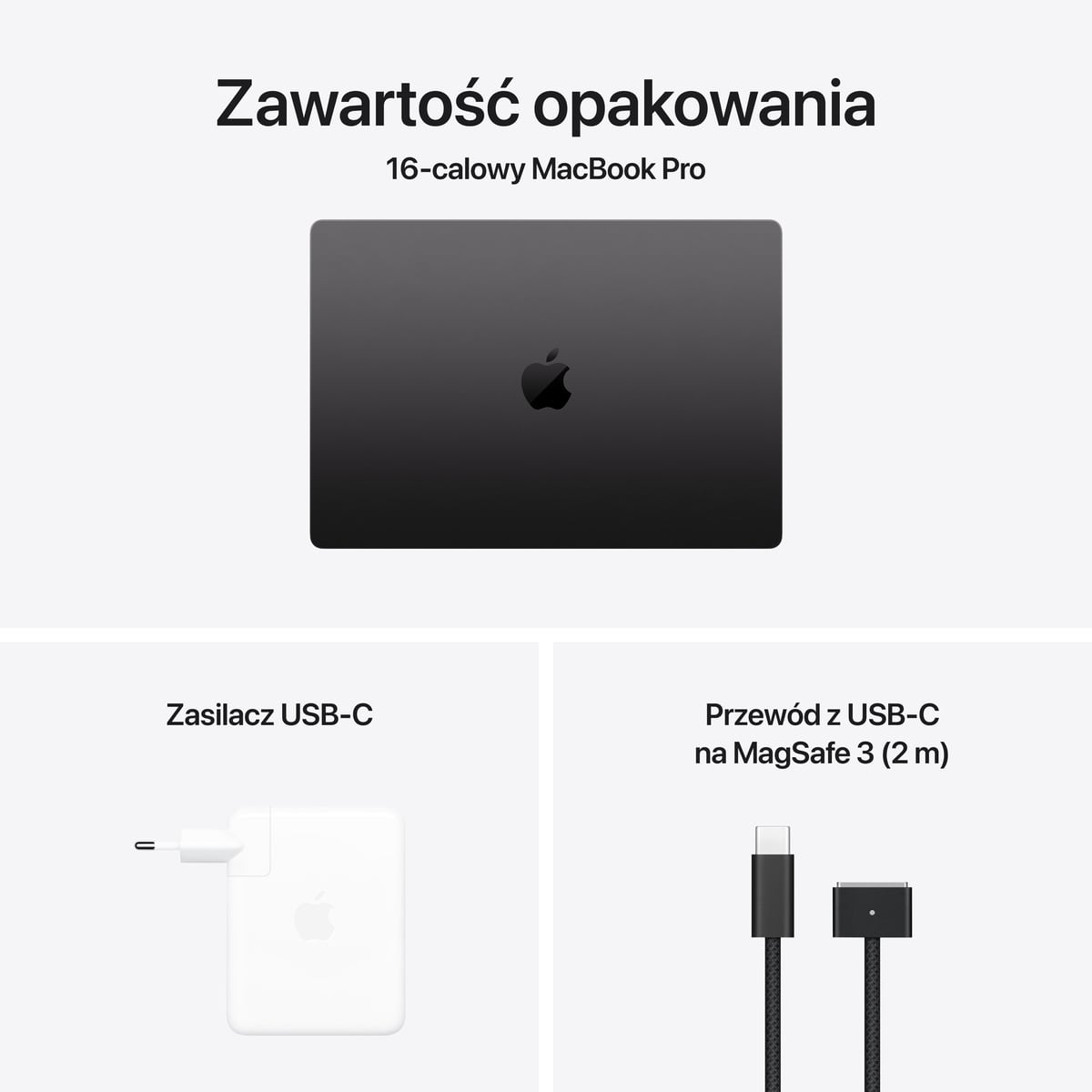 MacBook Pro 16 M4 Pro Gwiezdna Czerń - zestaw