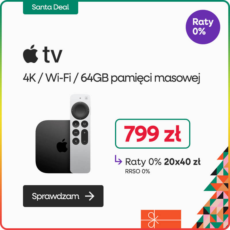 Apple TV 4K Wi-Fi z 64 GB pamięci masowej